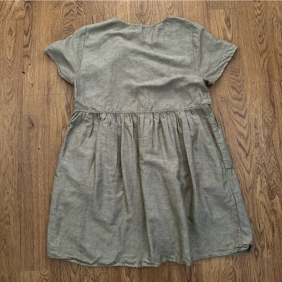 Madewell Linen Blend Alexandra Button Front Mini Unlined Dress Short Sleeve - Picture 5 of 11